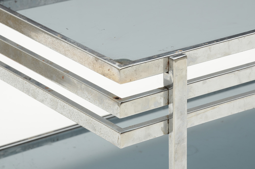 Modernist Glass Top Coffee Table