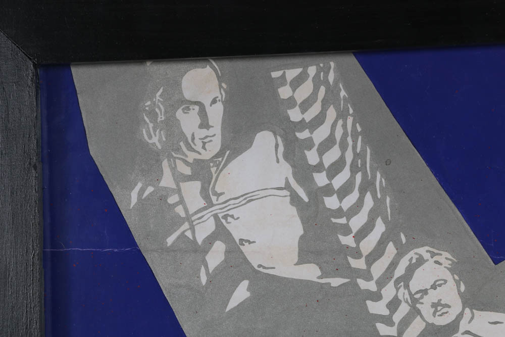 Timofei Andreevich Lyashchuk Original 1973 Mixed Media Prototype for Russian Propaganda Movie "The Chronicle of Night"