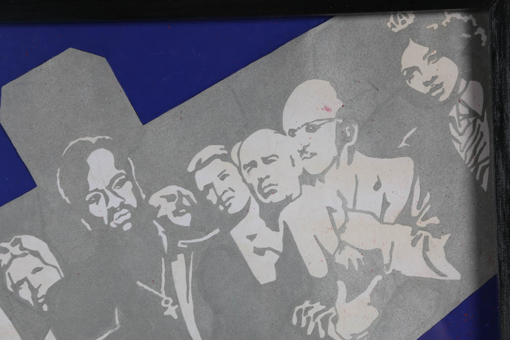 Timofei Andreevich Lyashchuk Original 1973 Mixed Media Prototype for Russian Propaganda Movie "The Chronicle of Night"