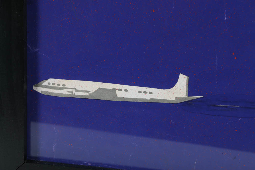 Timofei Andreevich Lyashchuk Original 1973 Mixed Media Prototype for Russian Propaganda Movie "The Chronicle of Night"