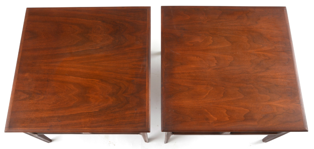 Pair of Mersman Walnut End Tables