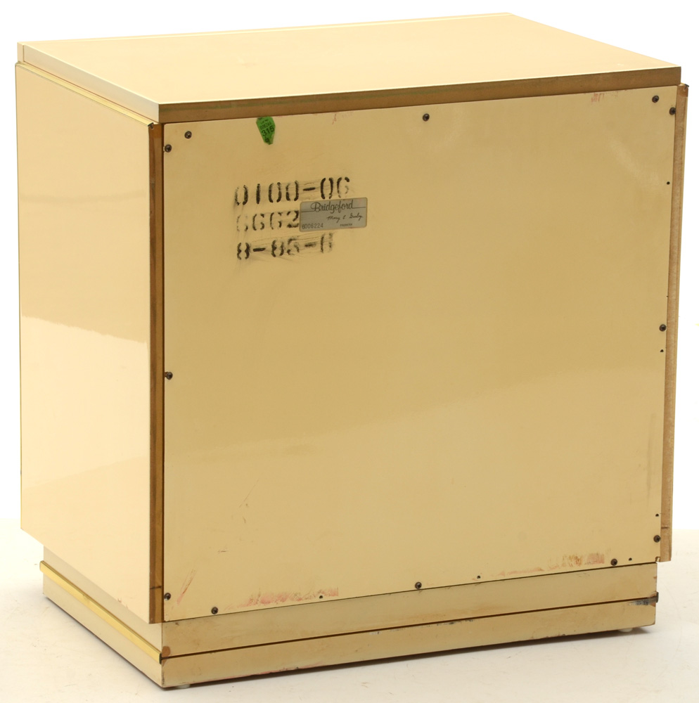 Cream Lacquered Nightstands by Bridgeford