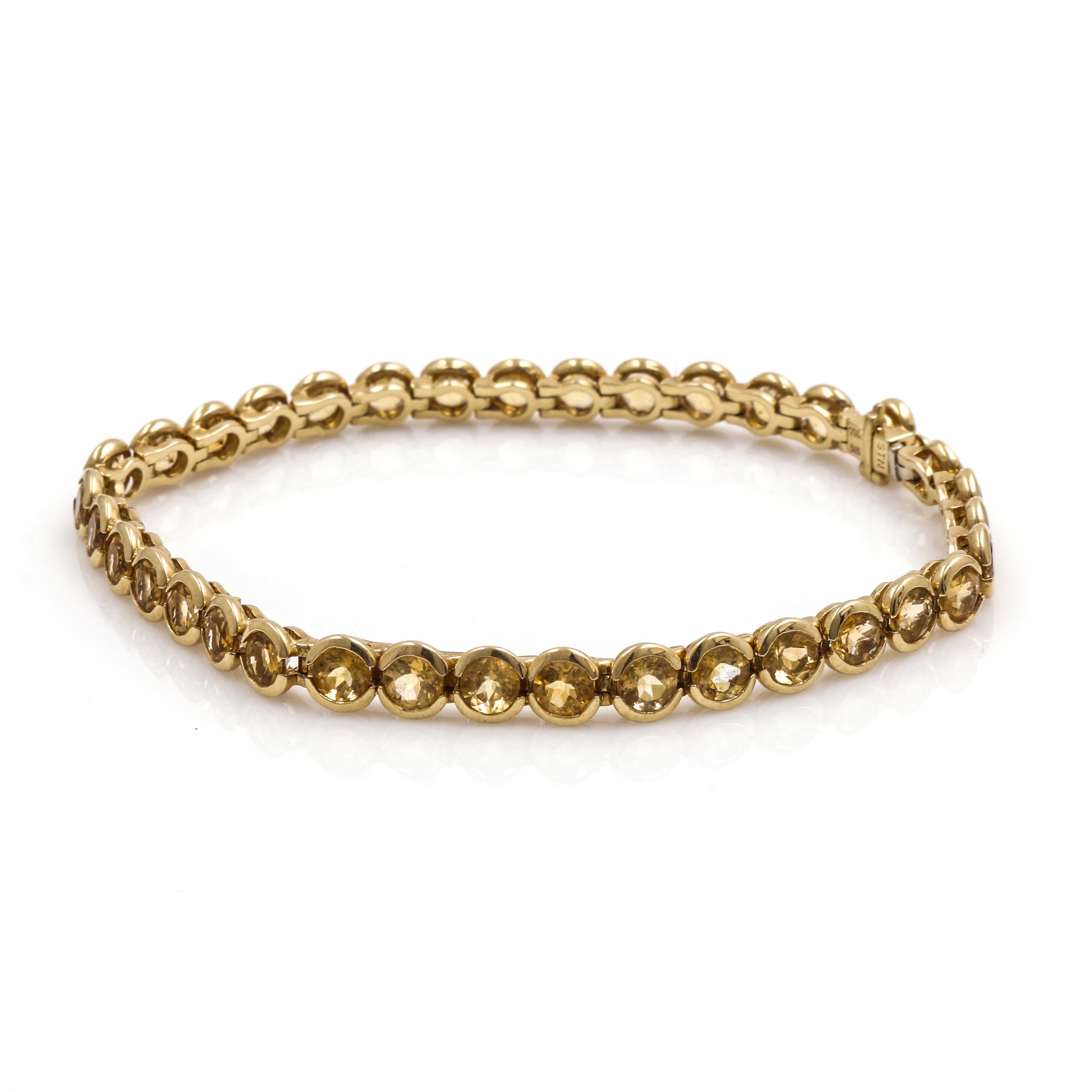 14K Yellow Gold 6.50 CTW Citrine Bracelet