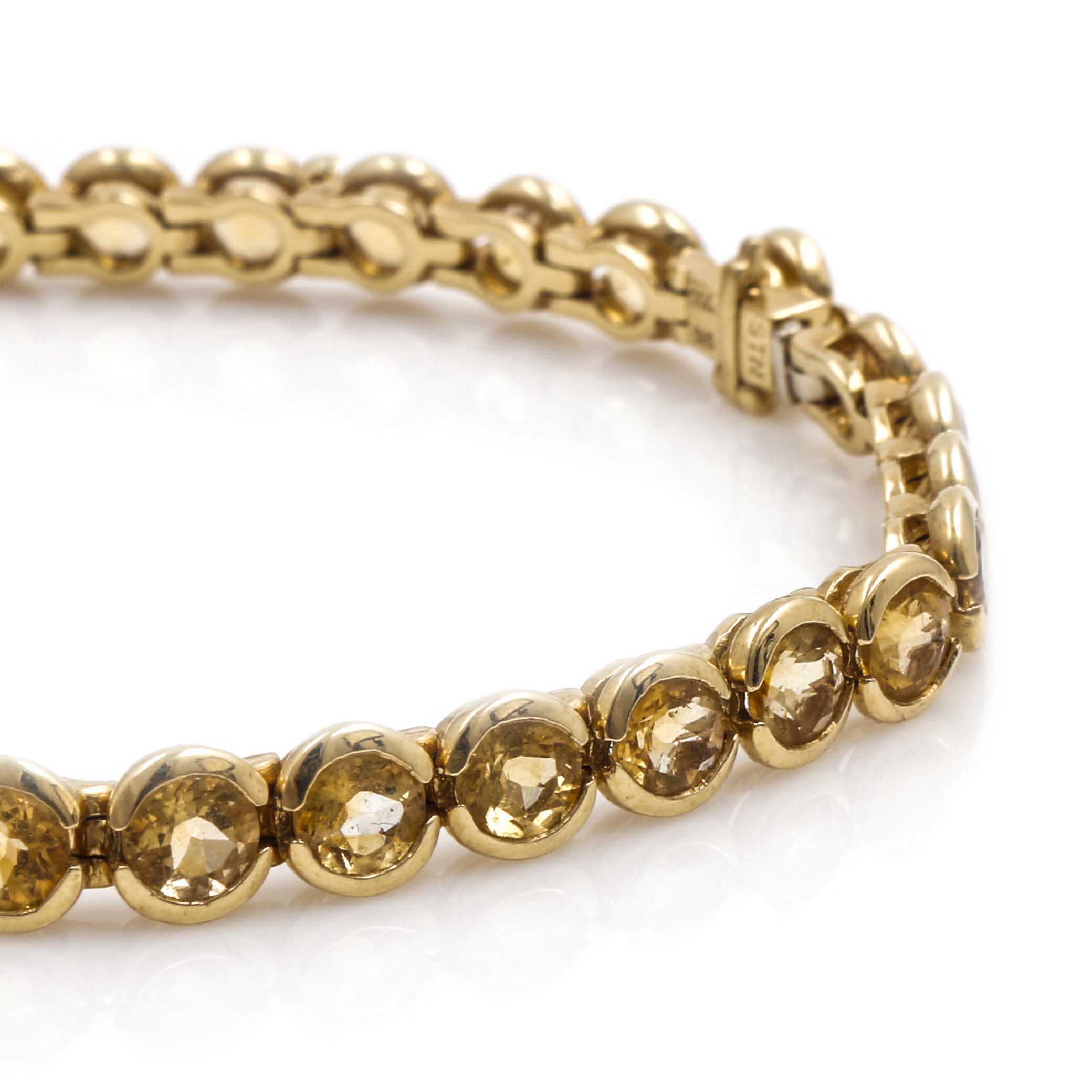 14K Yellow Gold 6.50 CTW Citrine Bracelet