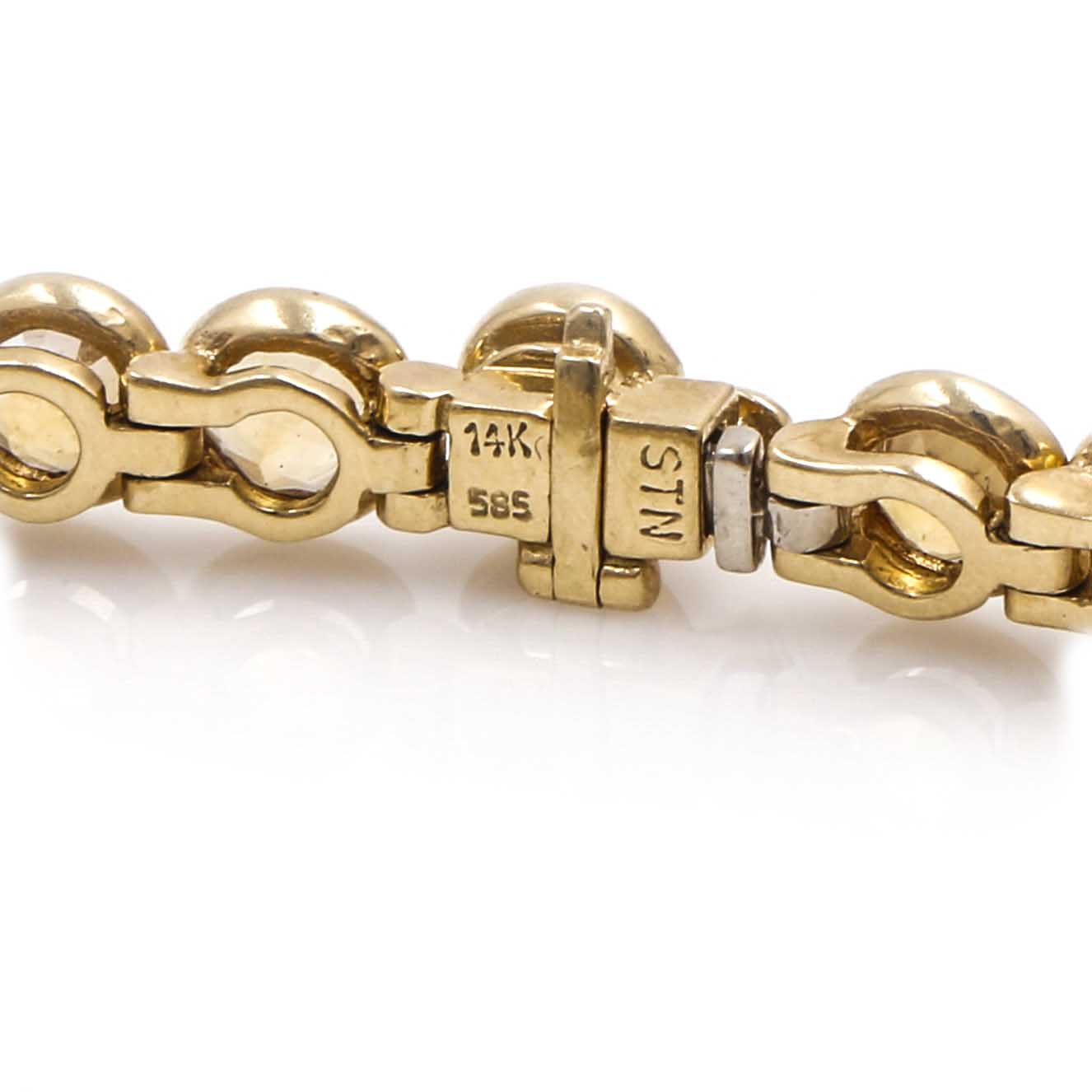 14K Yellow Gold 6.50 CTW Citrine Bracelet