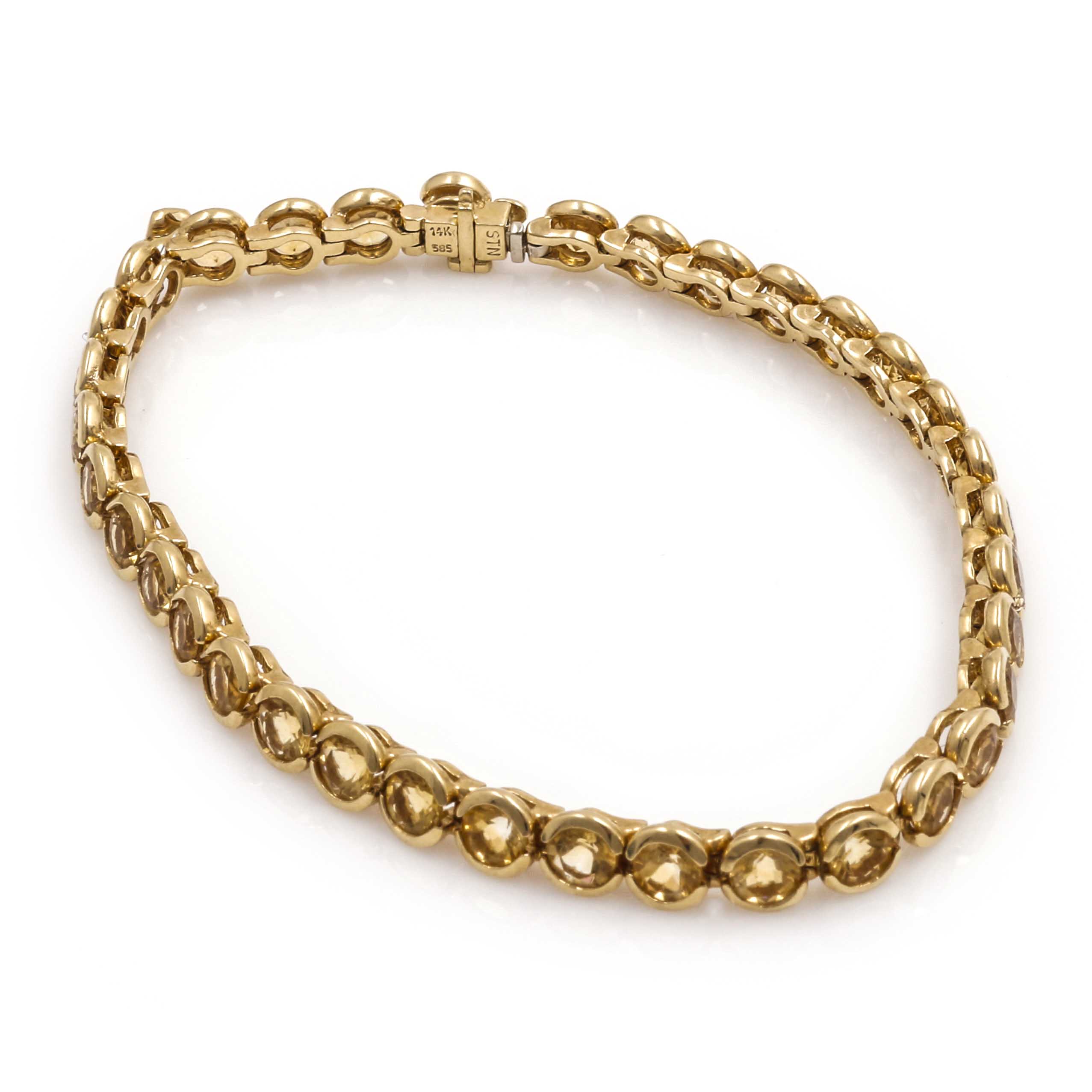 14K Yellow Gold 6.50 CTW Citrine Bracelet