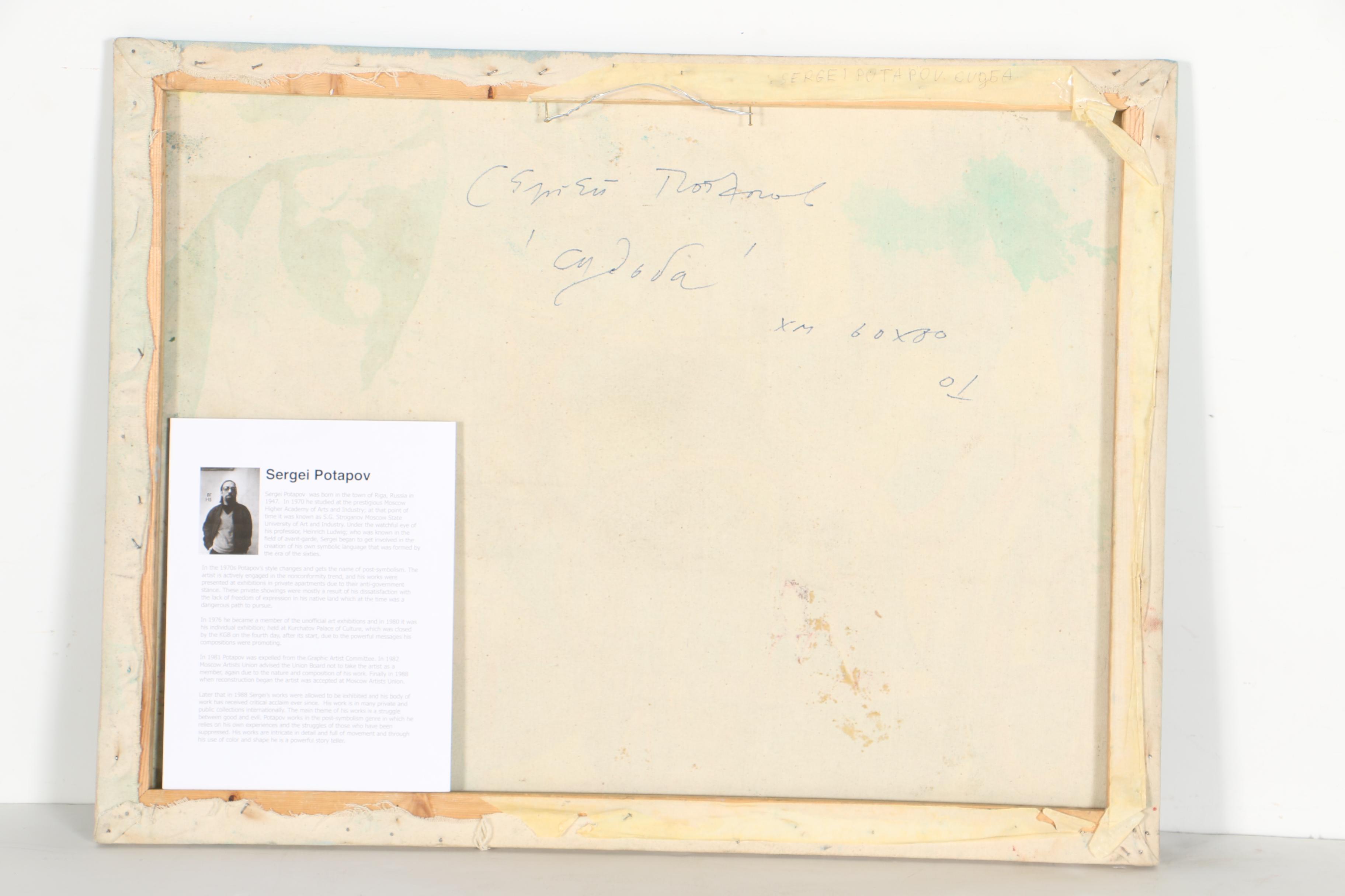 Sergei Vladimirov Potapov Acrylic Painting on Canvas "Destiny"