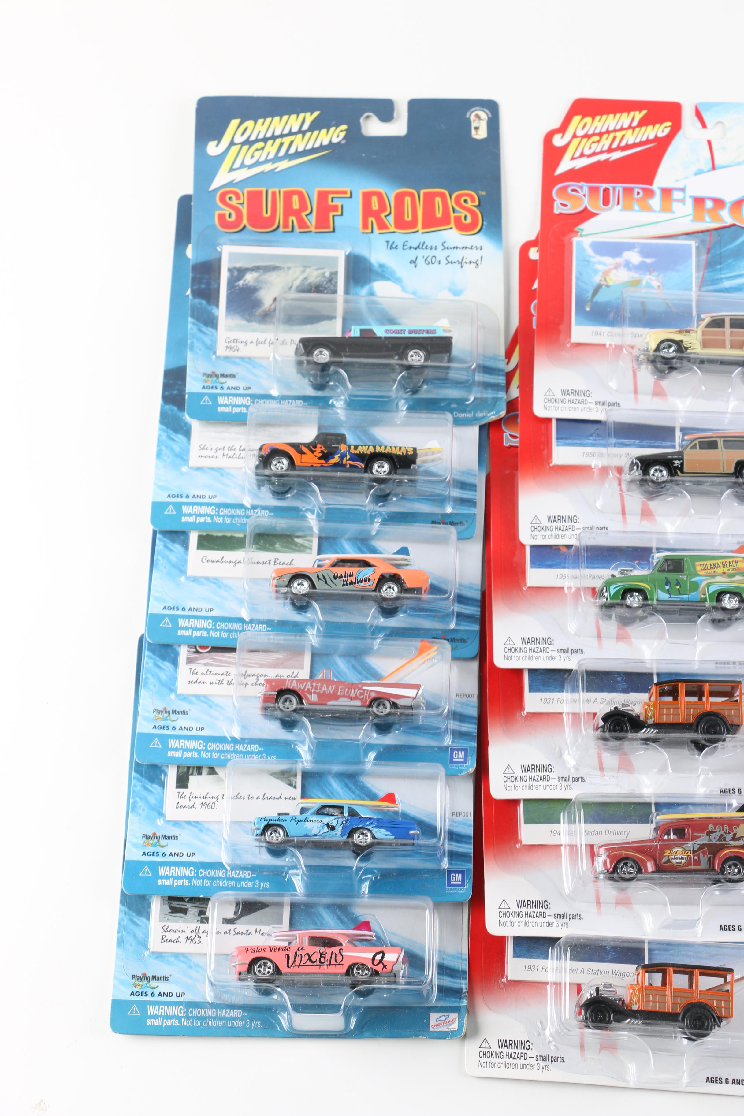 Collection of Johnny Lightning Toy Cars