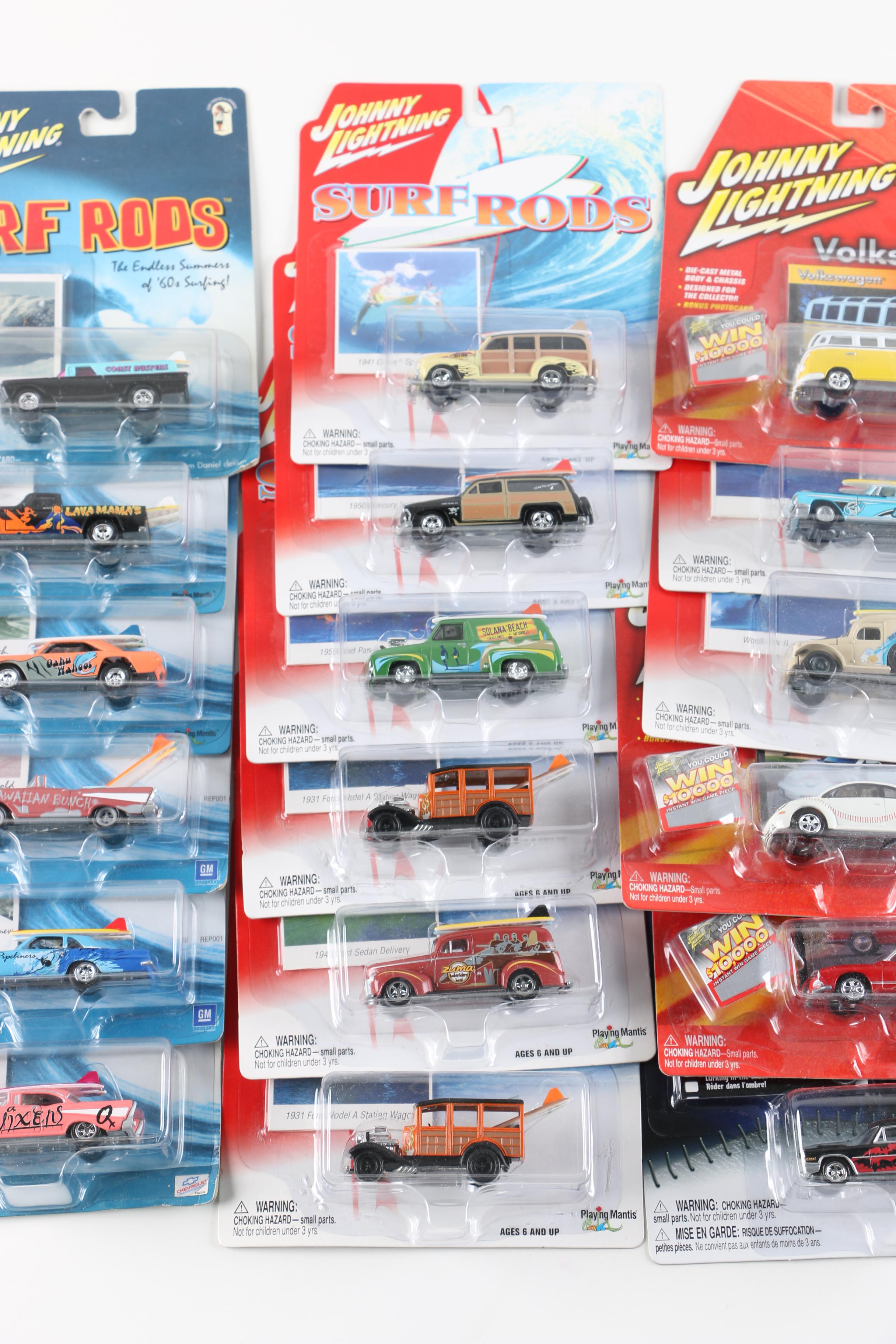 Collection of Johnny Lightning Toy Cars