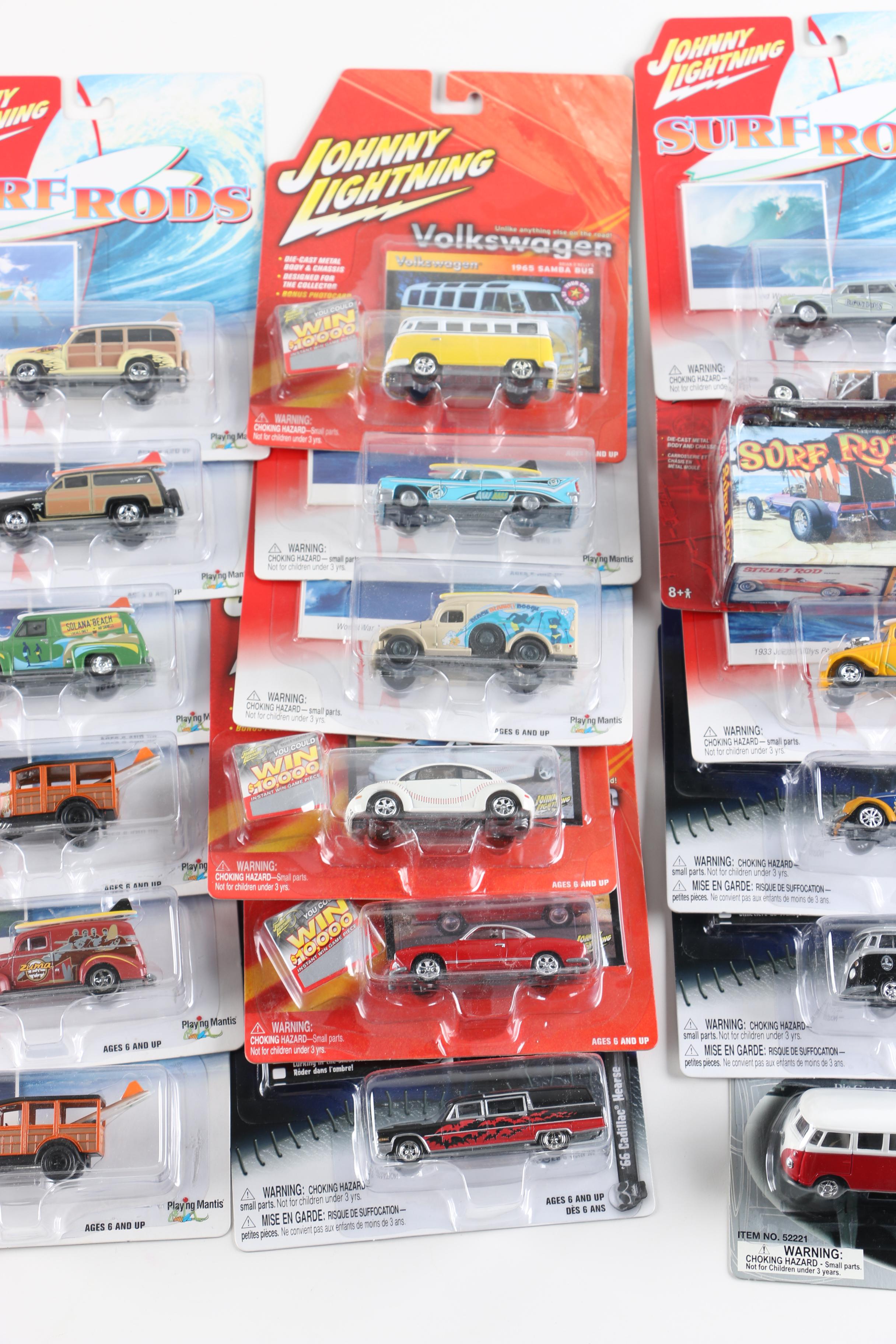 Collection of Johnny Lightning Toy Cars