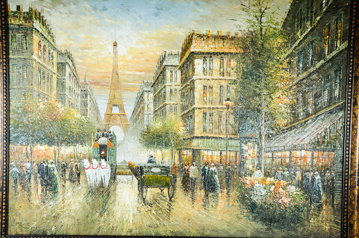 Original Alla Prima Painting of Paris with Eiffel Tower