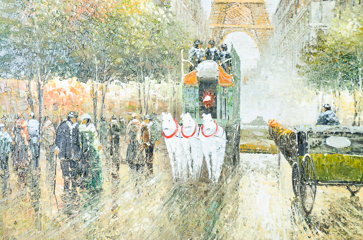 Original Alla Prima Painting of Paris with Eiffel Tower