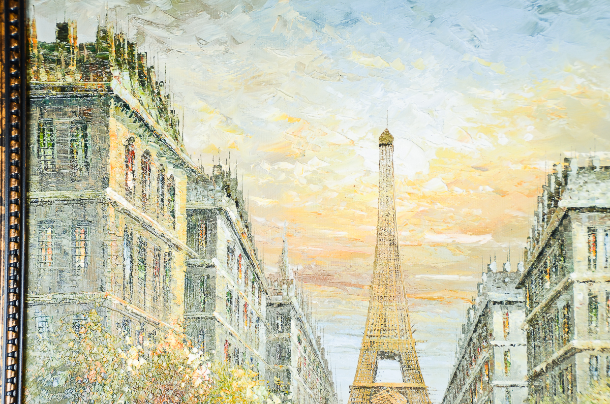 Original Alla Prima Painting of Paris with Eiffel Tower
