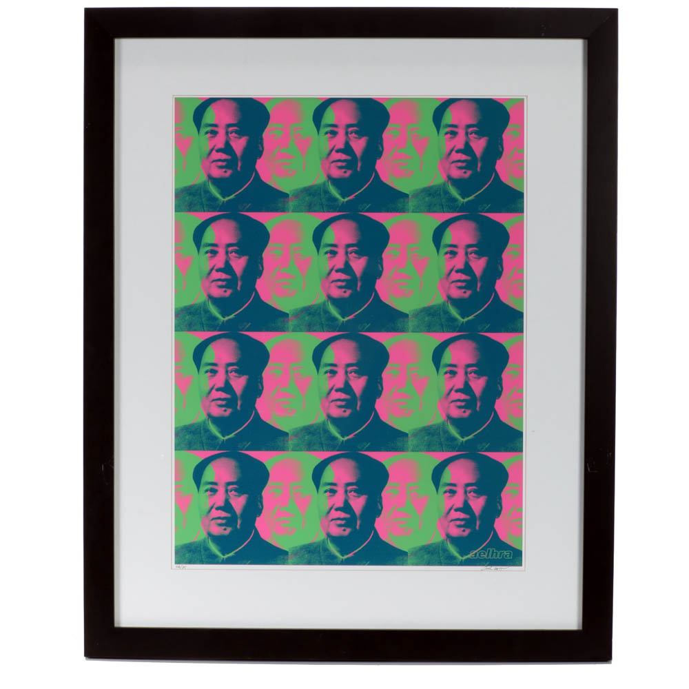 Aelhra Signed Limited Edition 2015 Serigraph "Many Mao 2"