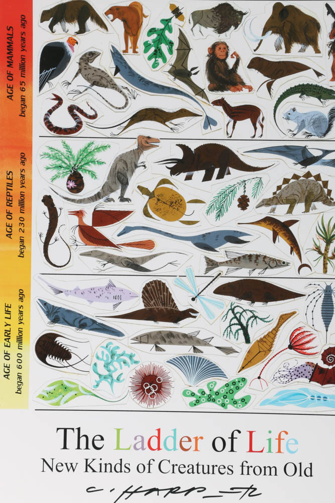 Charley Harper Offset Lithograph Poster "The Ladder of Life"