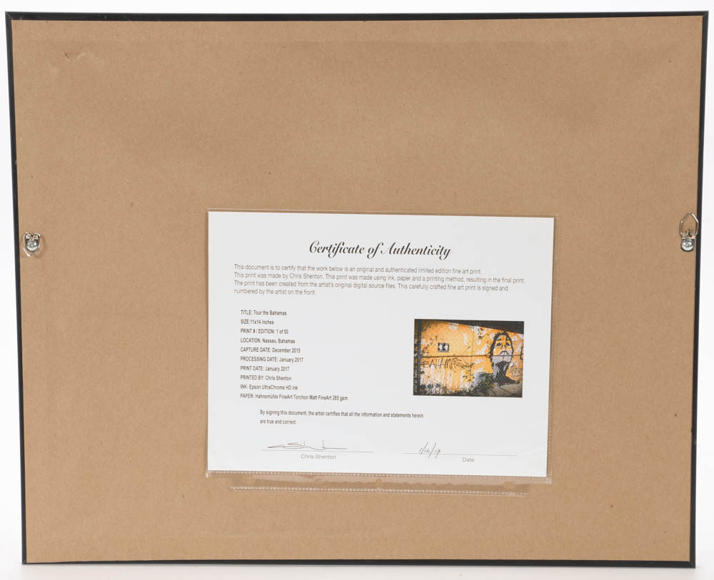 Chris Shenton Signed Limited Edition Giclee "Tour the Bahamas"
