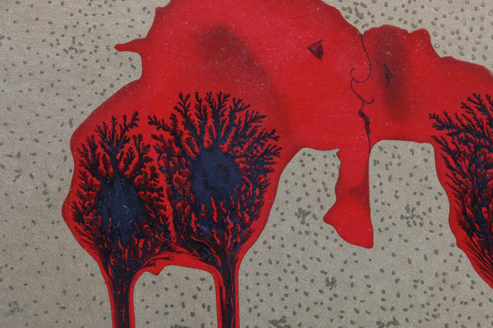 Jan Knoop Original 1989 Mixed Media Painting "Twogether"