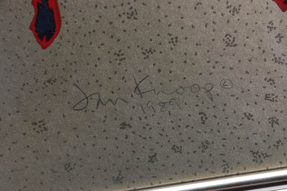 Jan Knoop Original 1989 Mixed Media Painting "Twogether"