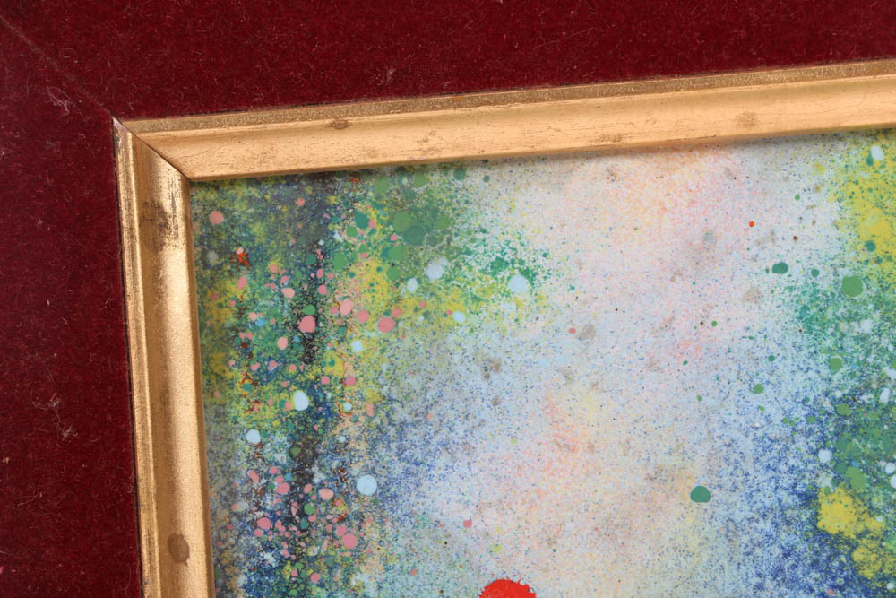 Louis Cardin Original 1970s Enamel on Copper