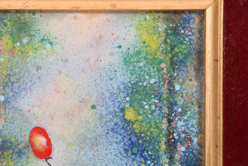 Louis Cardin Original 1970s Enamel on Copper