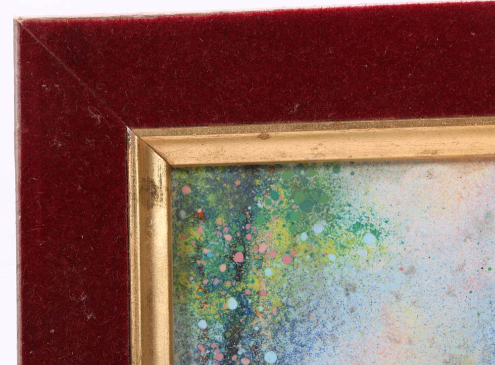 Louis Cardin Original 1970s Enamel on Copper