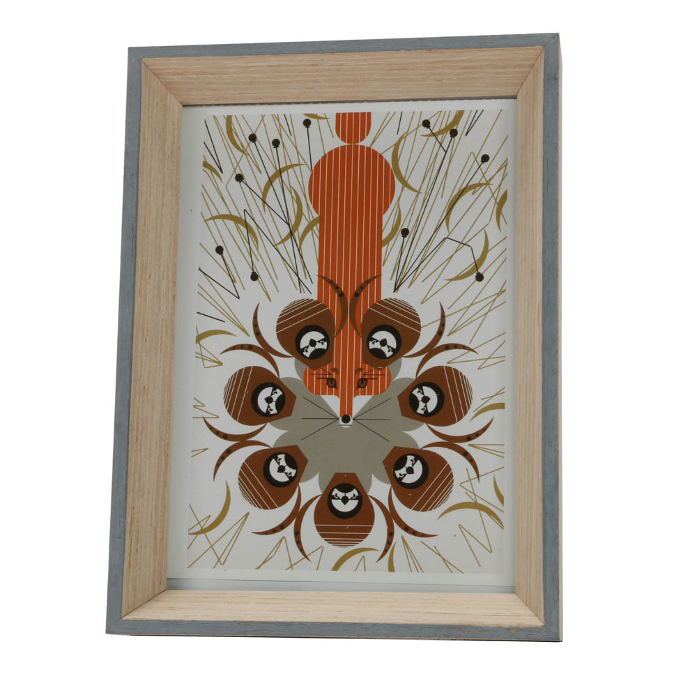 Charley Harper Offset Lithograph "Quail Safe"