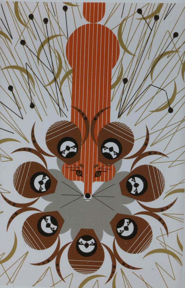 Charley Harper Offset Lithograph "Quail Safe"