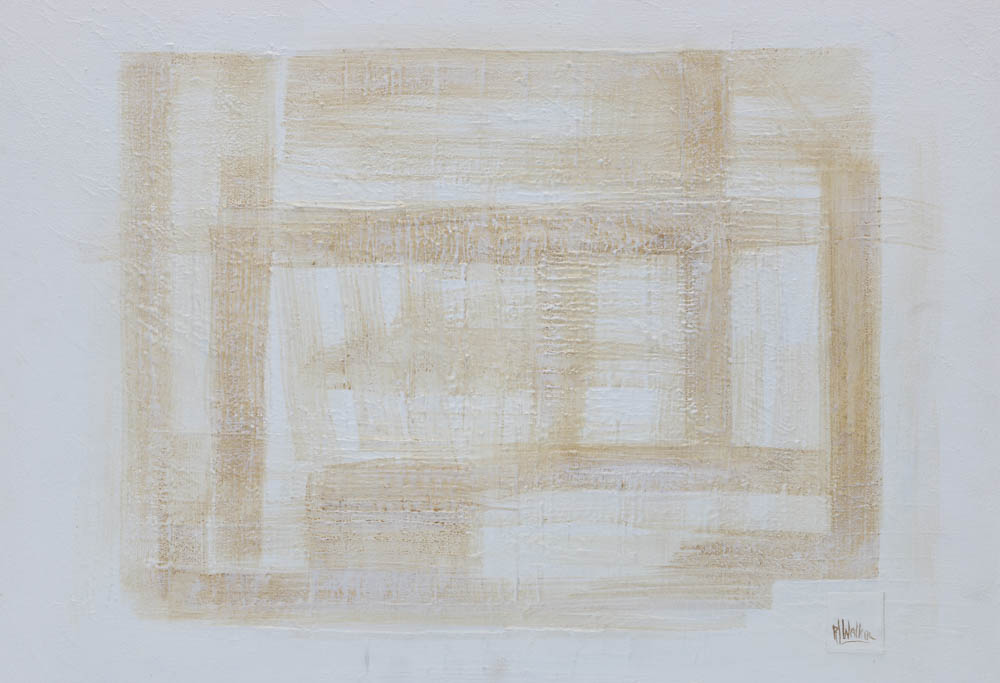 R. Walker Original Abstract Geometric Minimalist Oil on Canvas