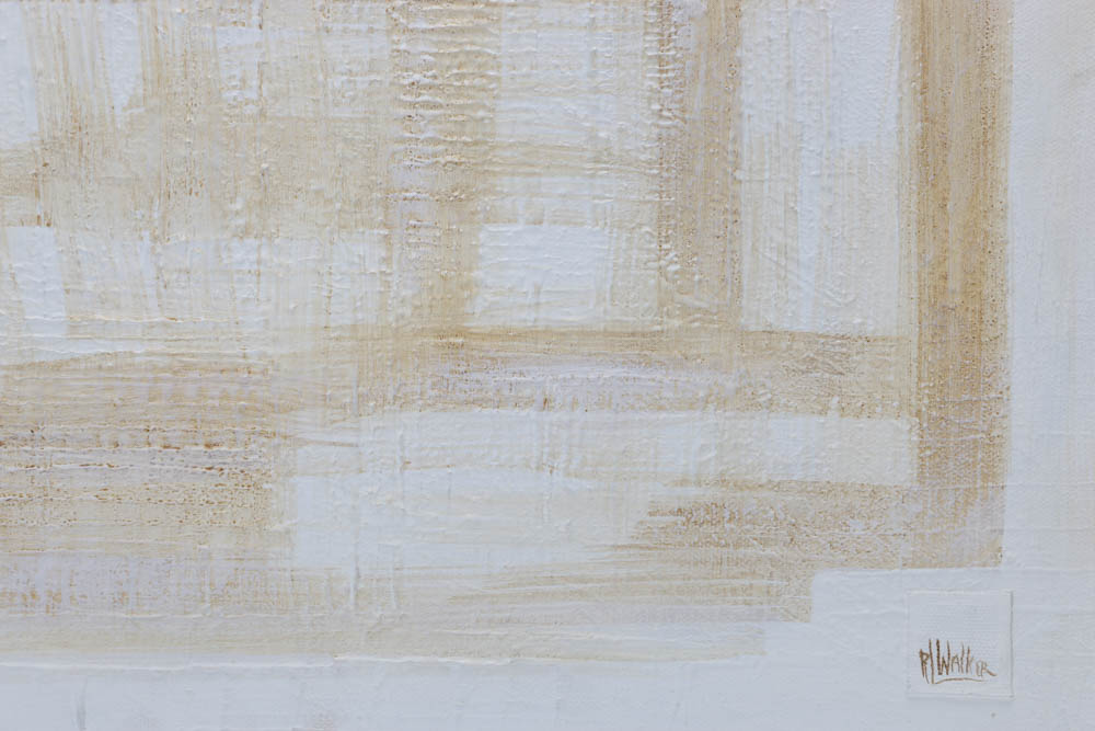 R. Walker Original Abstract Geometric Minimalist Oil on Canvas