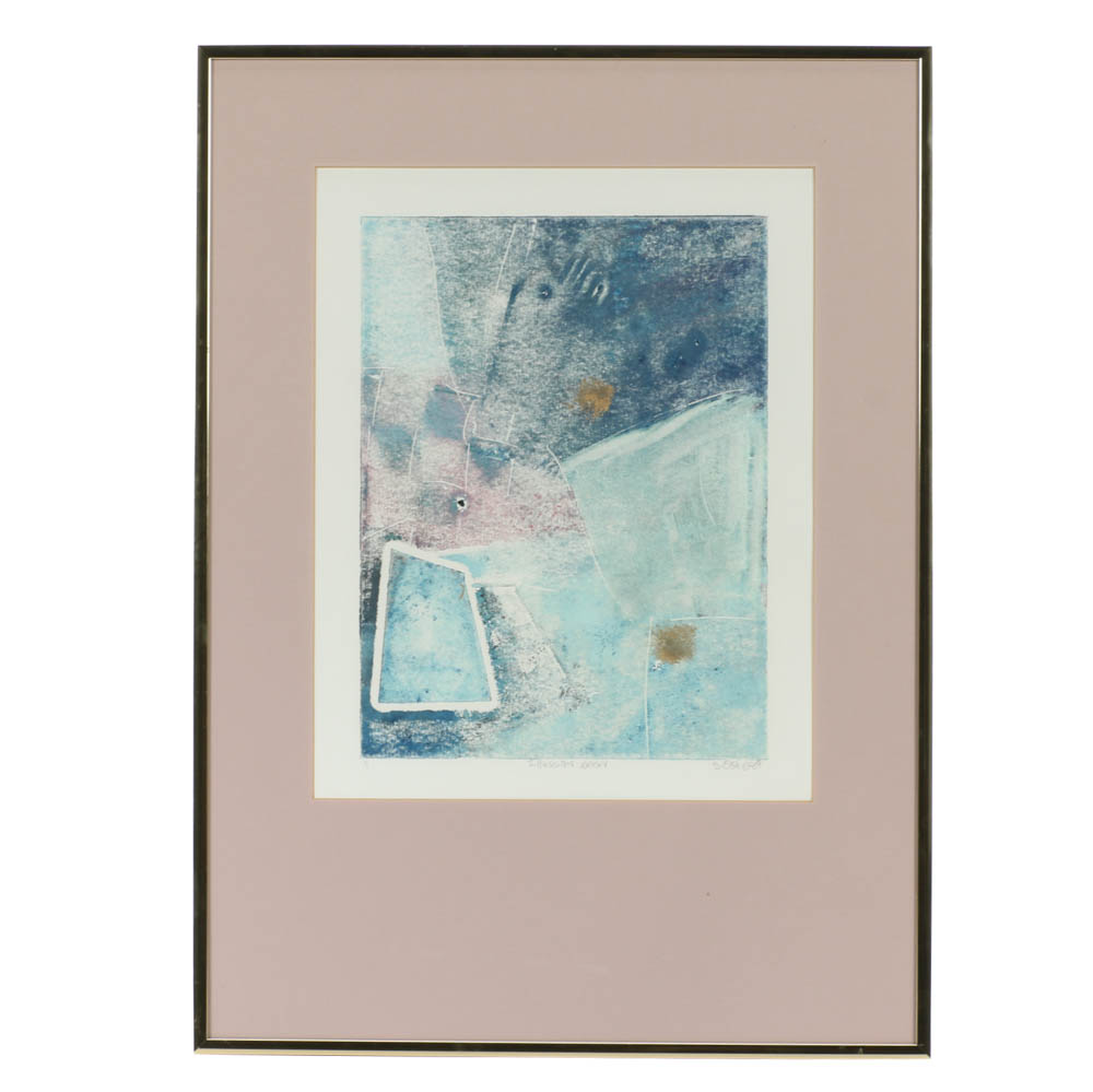 S. Osti Signed 1989 Color Monotype "Illussions (sic) XXXXV"