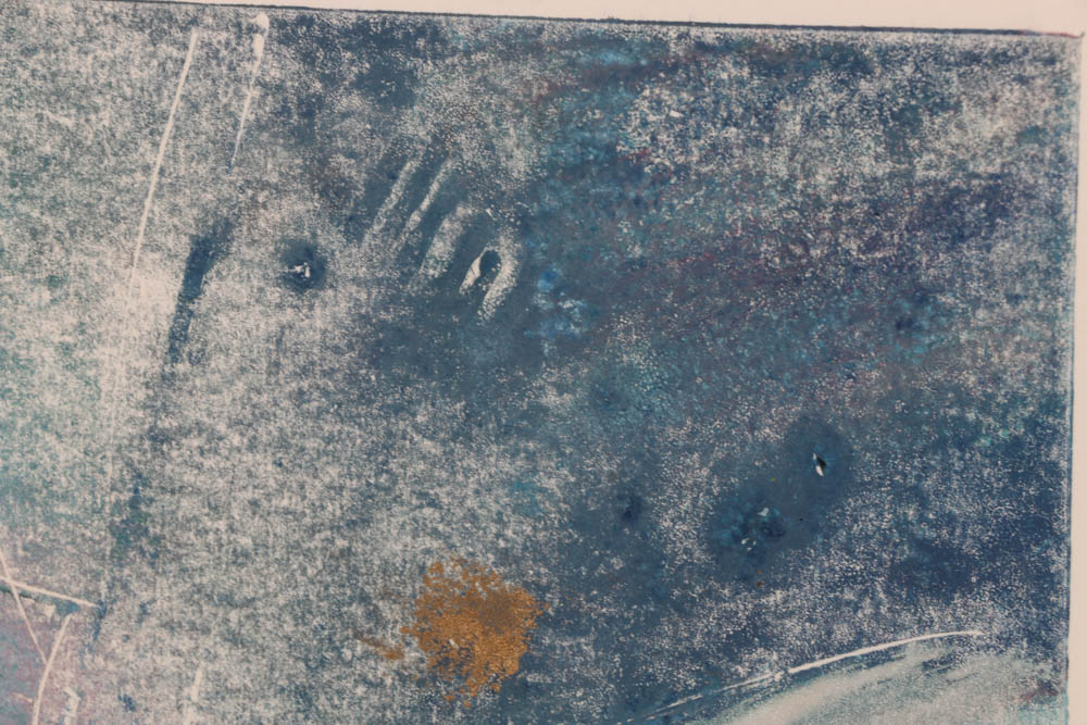 S. Osti Signed 1989 Color Monotype "Illussions (sic) XXXXV"