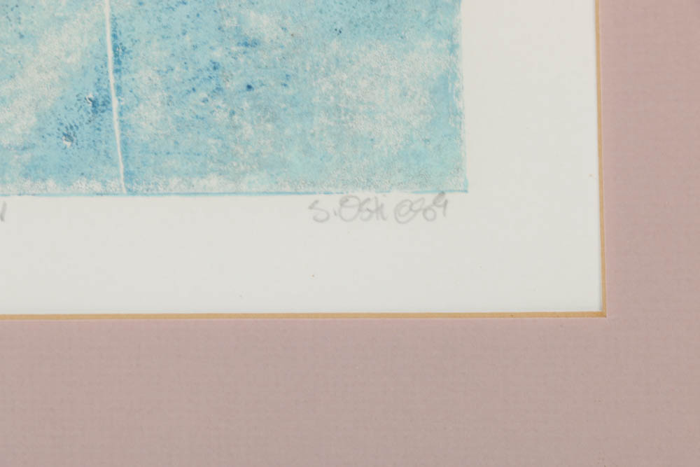 S. Osti Signed 1989 Color Monotype "Illussions (sic) XXXXV"