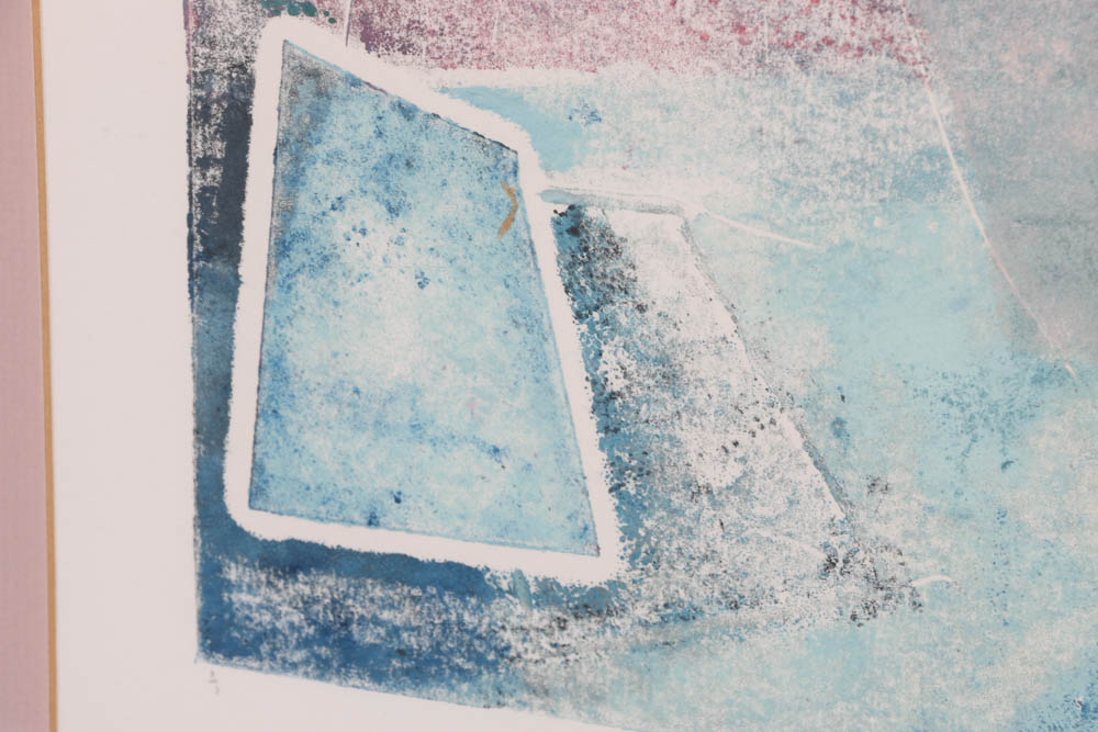 S. Osti Signed 1989 Color Monotype "Illussions (sic) XXXXV"