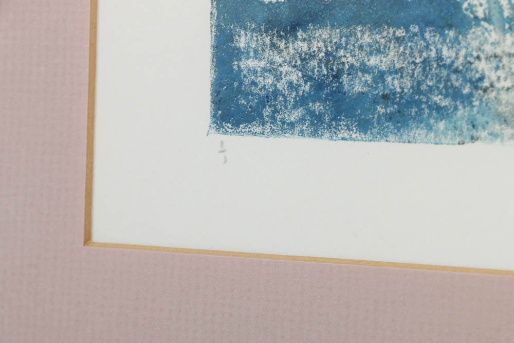 S. Osti Signed 1989 Color Monotype "Illussions (sic) XXXXV"