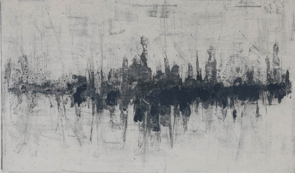 Howard Wilson Signed Original Monotype "Reflections"