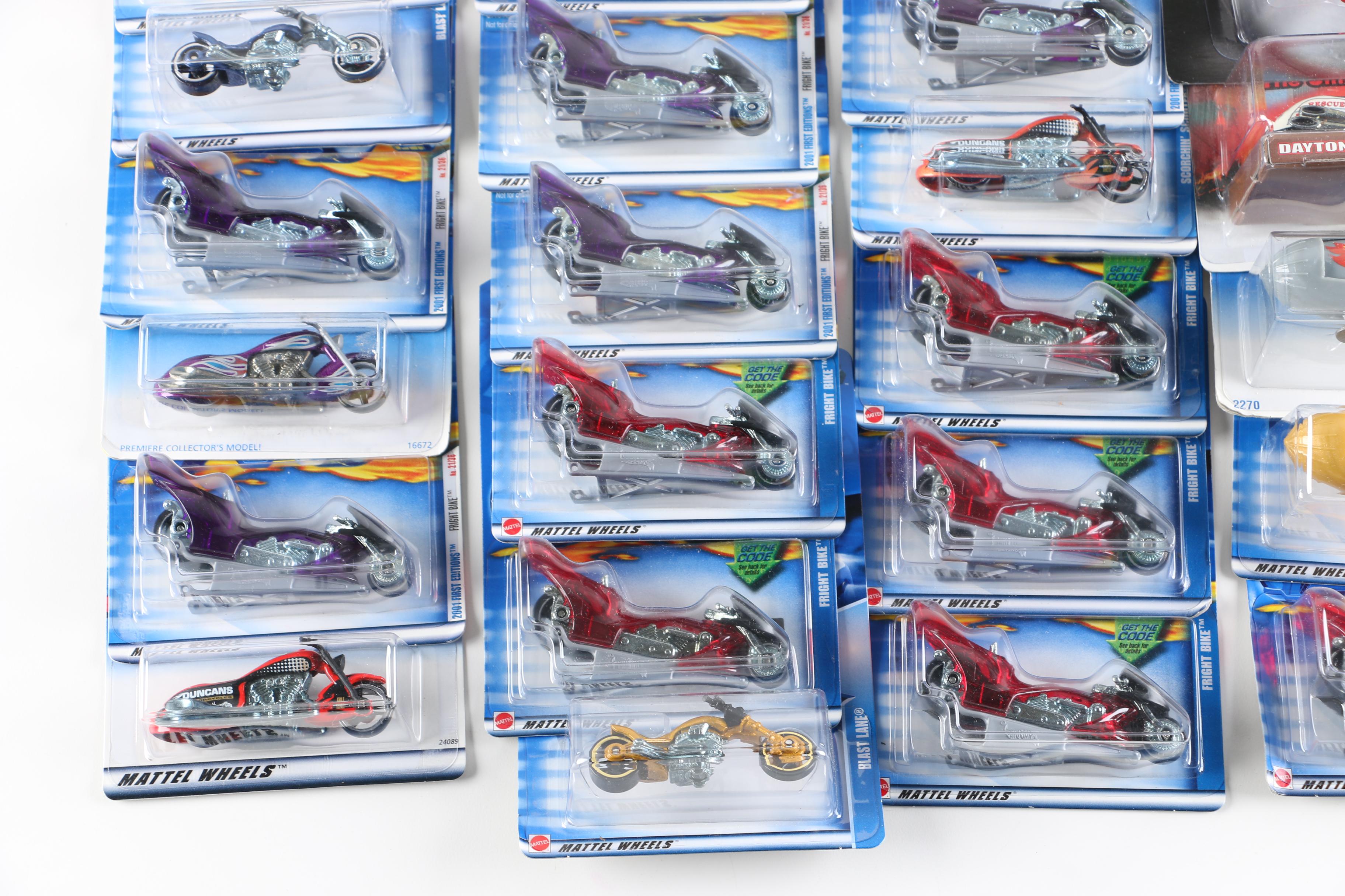 Hot Wheels Die-Cast Motorcycles and Blimps