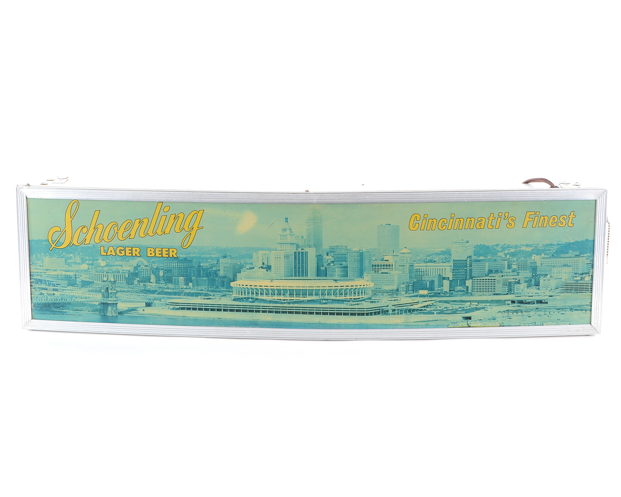 Schoenling Beer and Riverfront Stadium Light Up Sign
