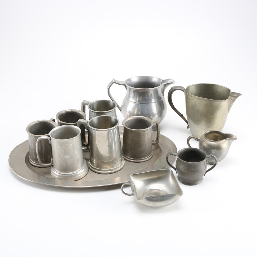 Pewter Serving Set Featuring Royal Holland Pewter