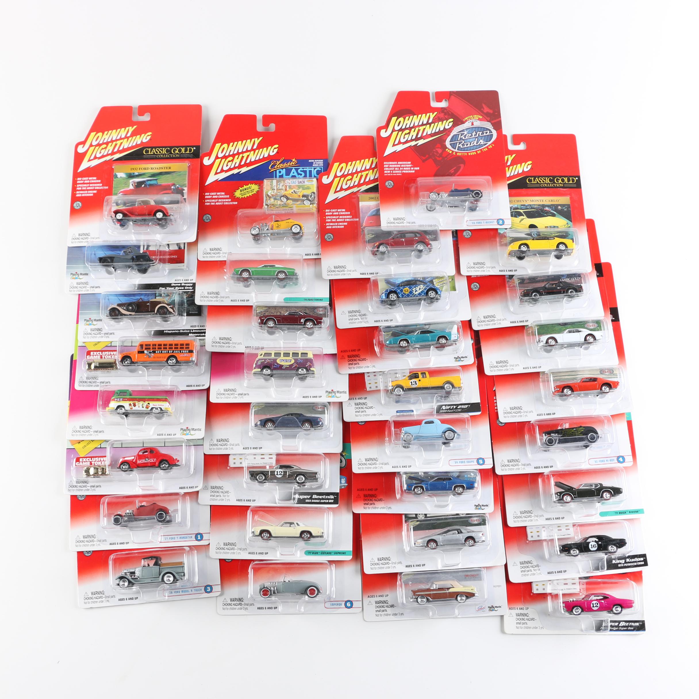 Large Assortment of Johnny Lightning Cars