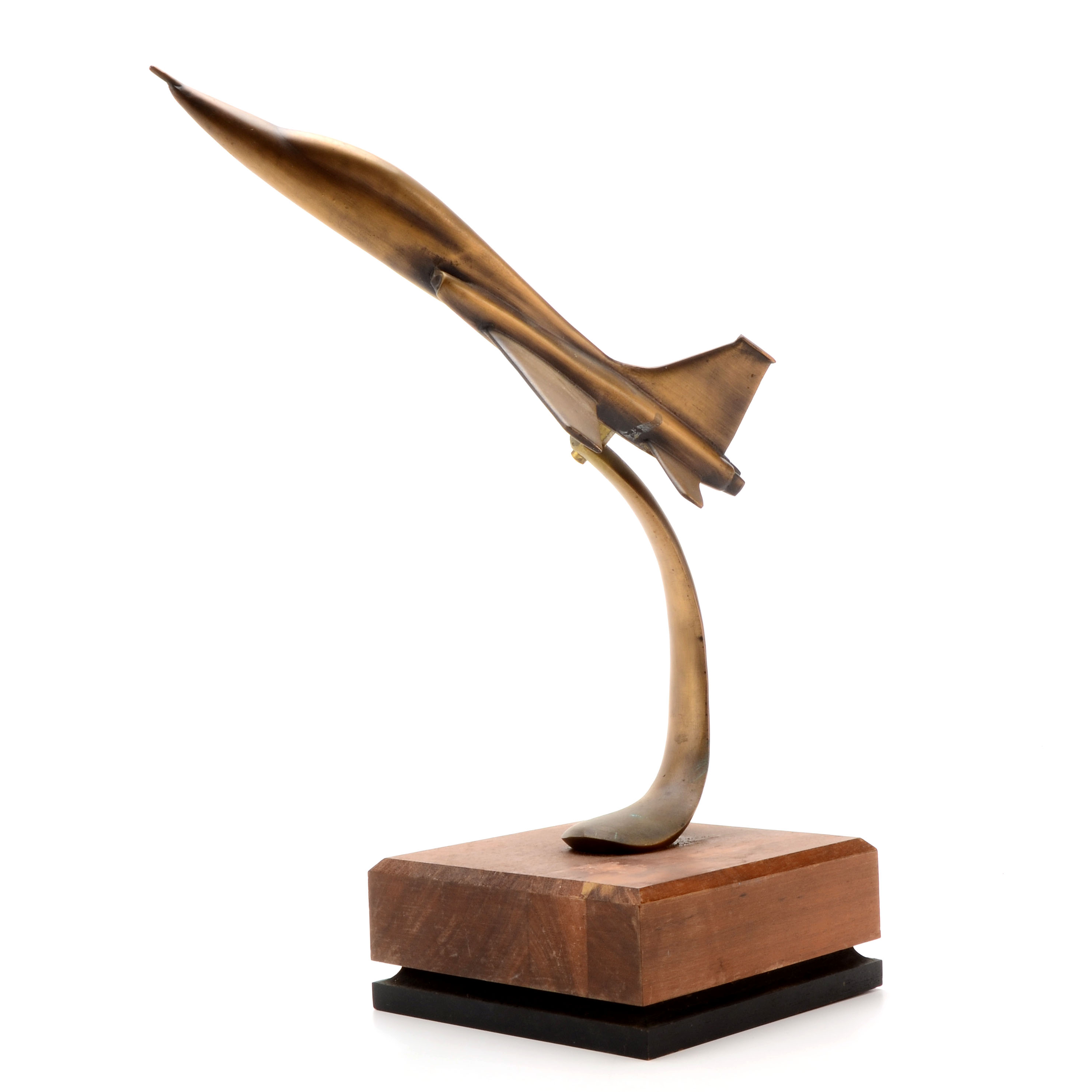 Bronze a T-38 Talon Airplane Model on Walnut Base