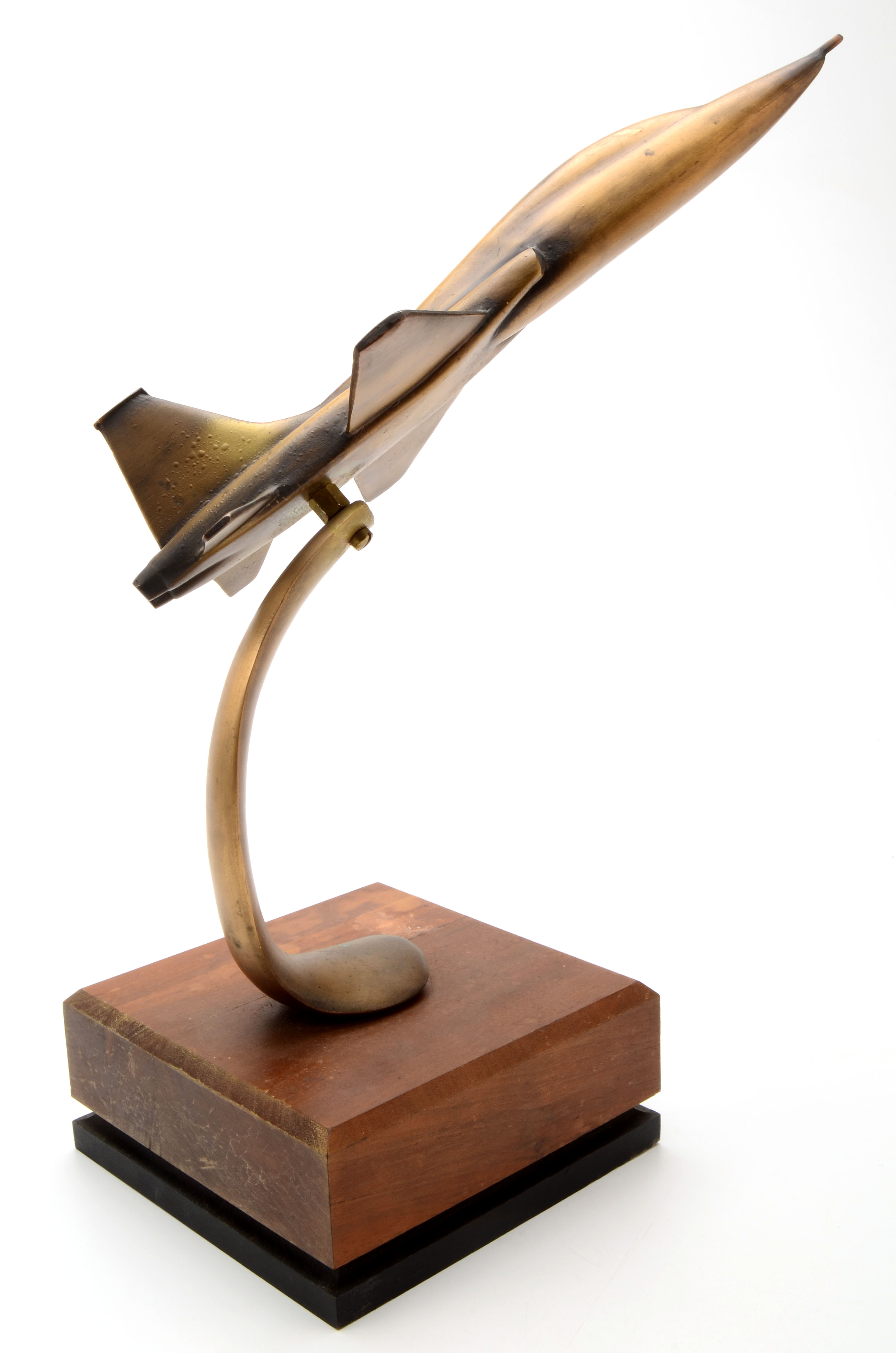 Bronze a T-38 Talon Airplane Model on Walnut Base