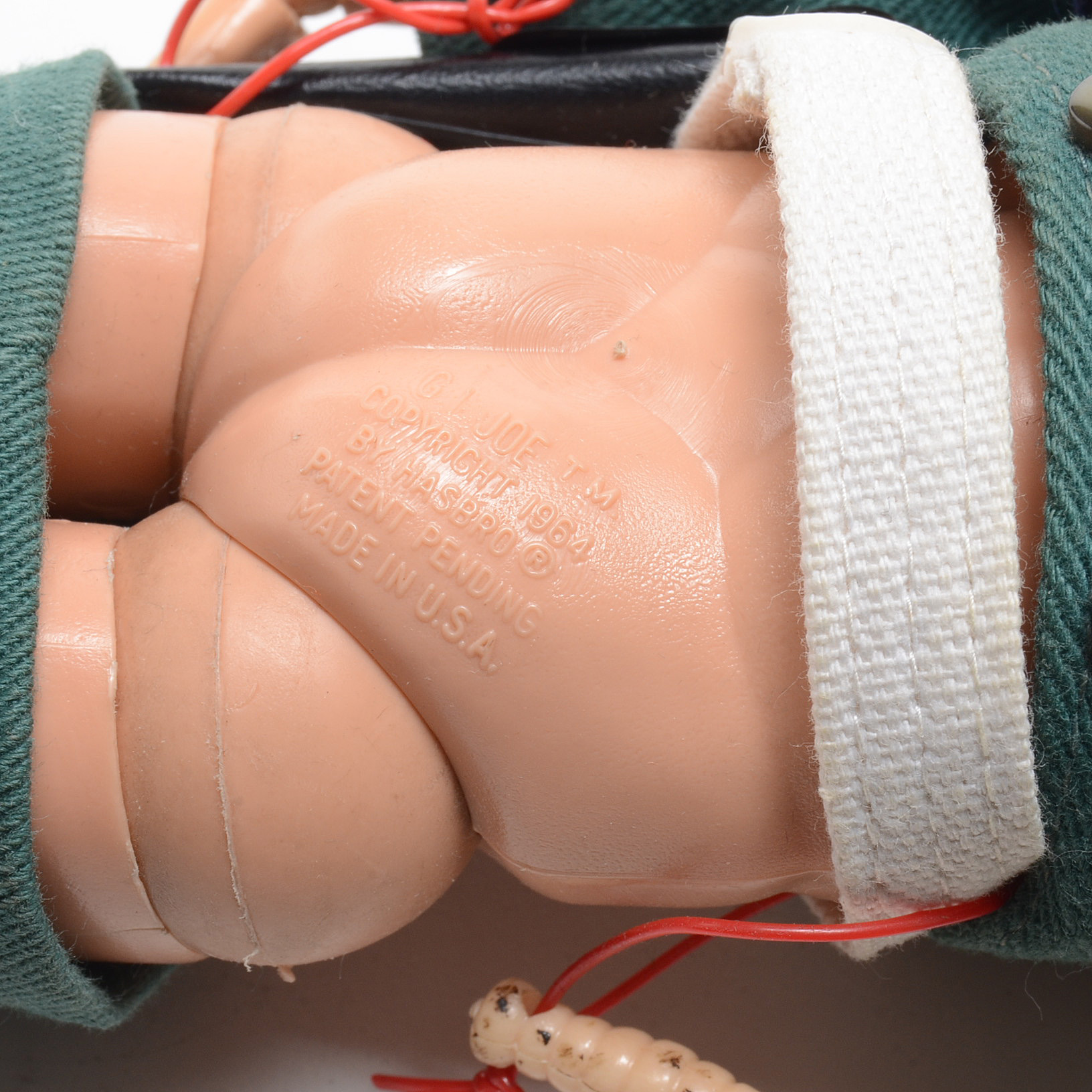 Vintage 1967-68 GI Joe "Airborne" Military Police Figure w/ Rare Black Helmet