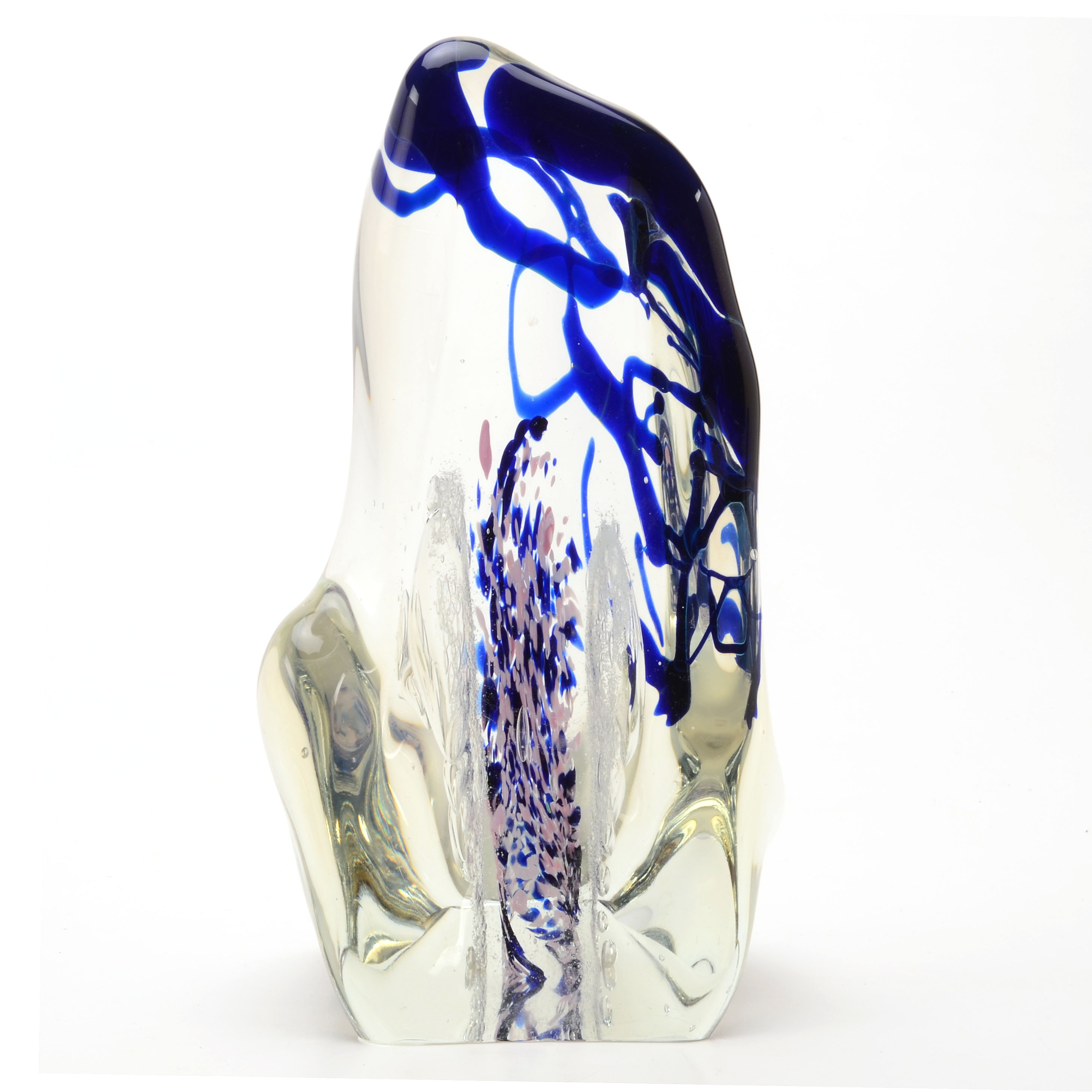 Rollin Karg Organic Glass Sculpture with Iridescent Center