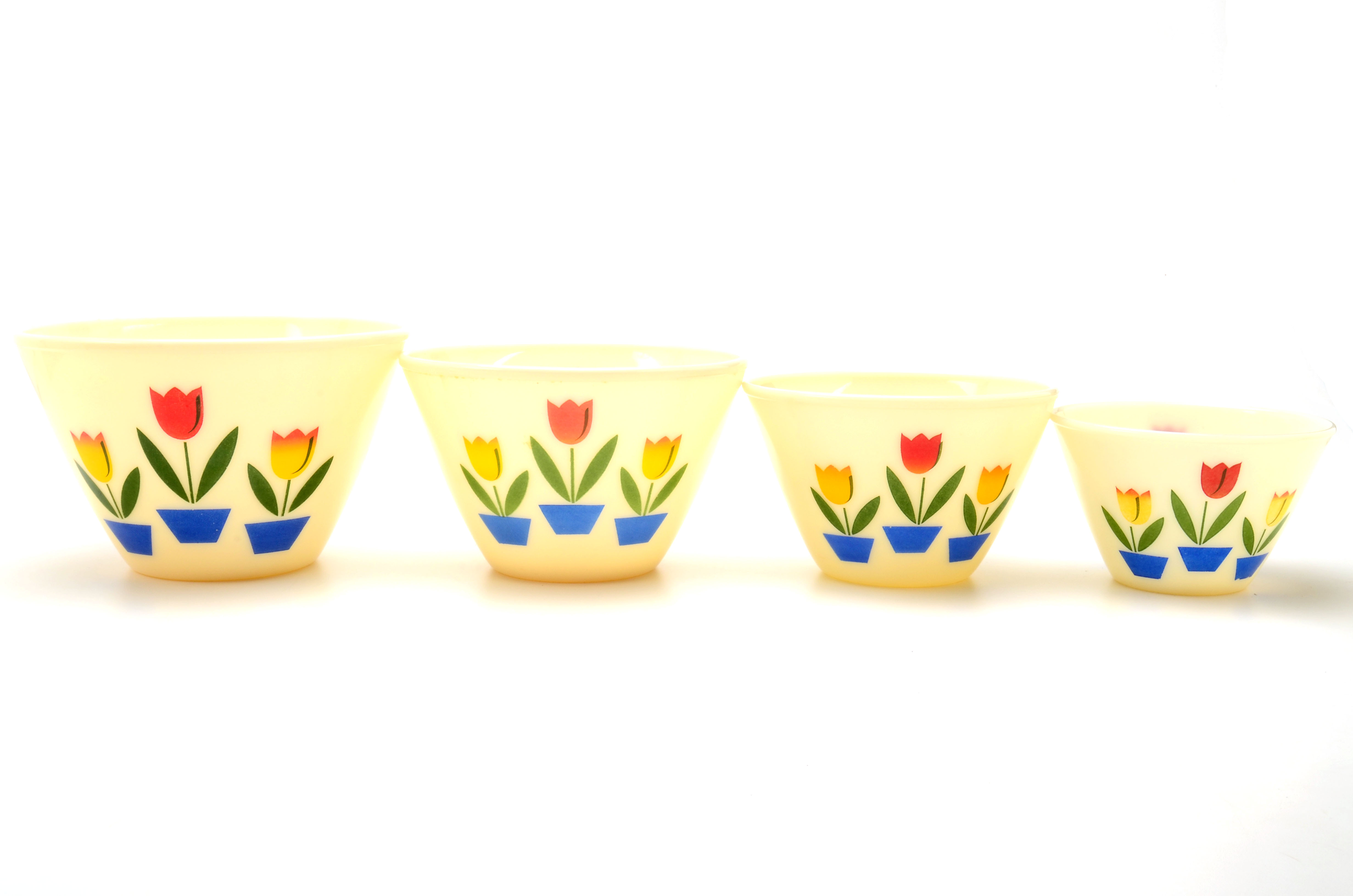 Fire King Tulip Mixing Bowls