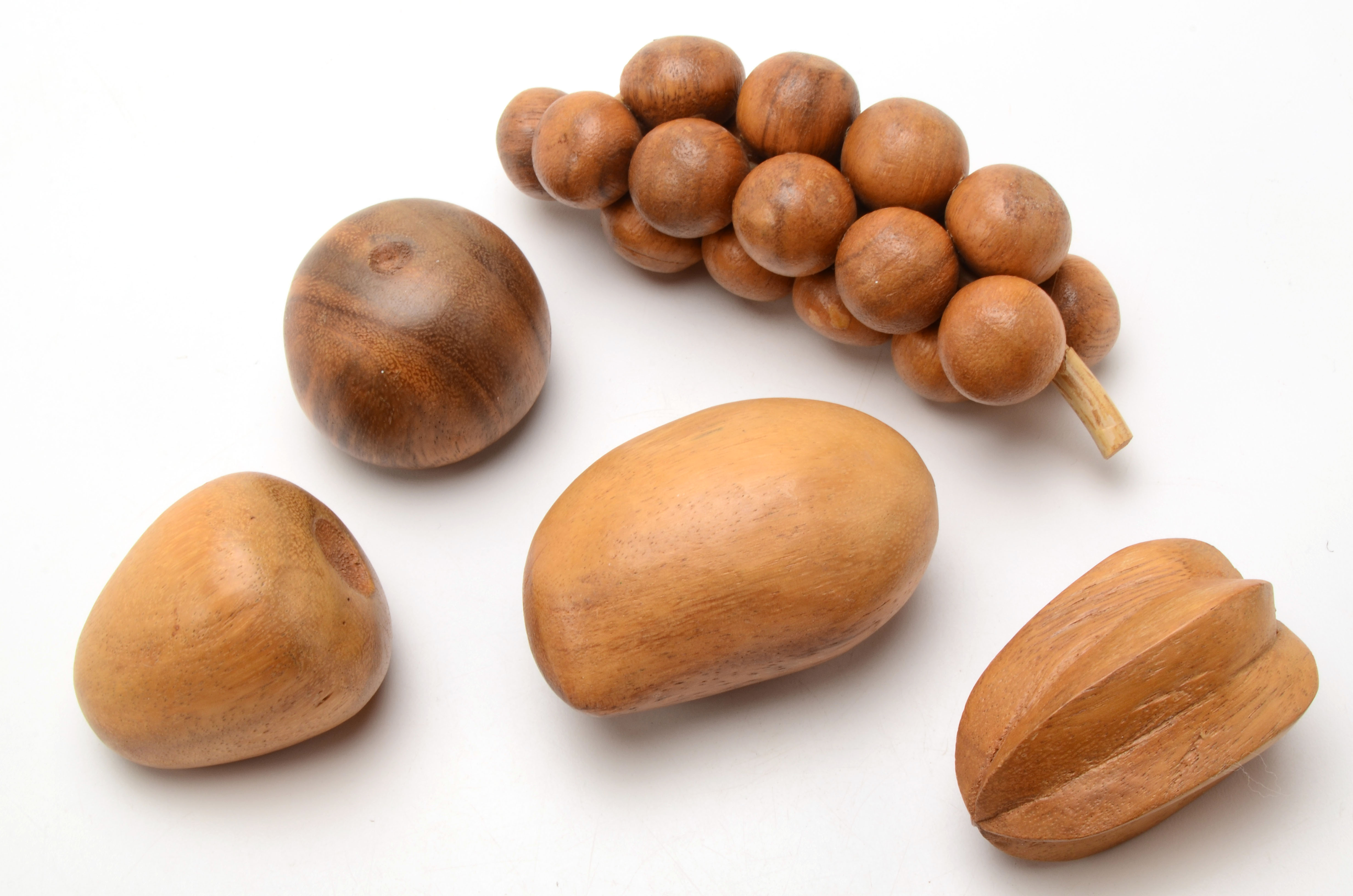 Mid Century Modern Hand-Carved Monkey Pod Wood Items