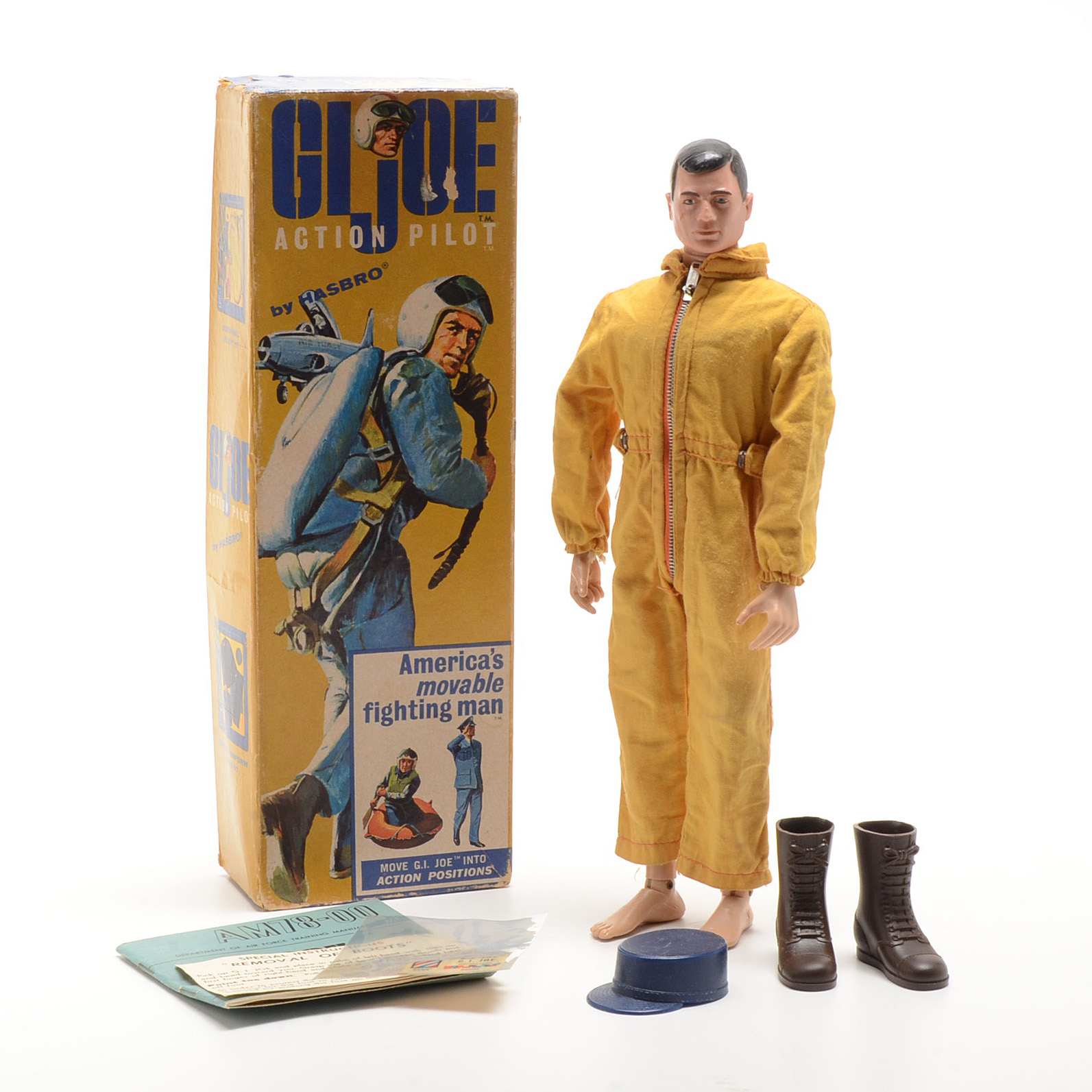 Rare 1964 Original GI Joe Action Pilot with Triple TM Box