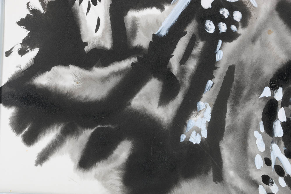 Nanacy Fletcher Cassell Original 1988 Sumi Ink & Gouache on Paper "Moments in Time II"