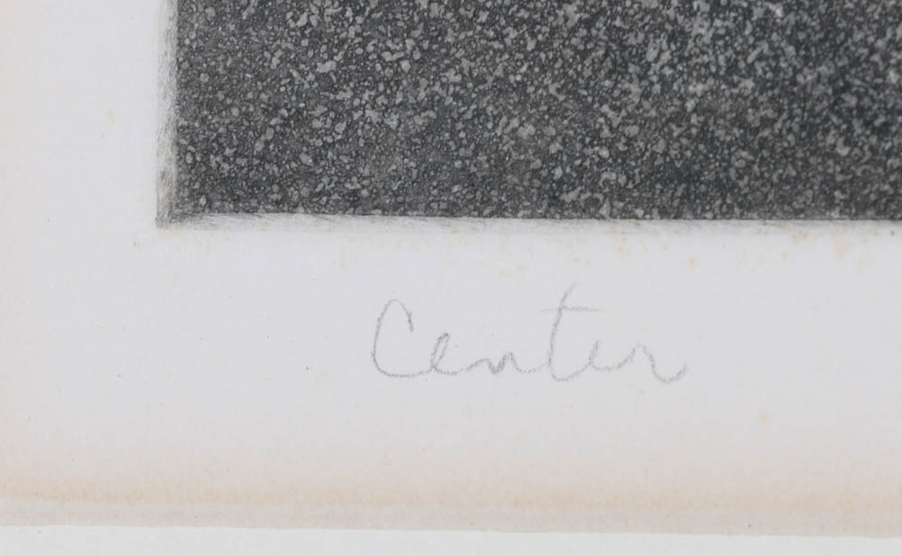 Brian Watkins Signed Artist's Proof 1965 Aquatint Etching with Gold Leaf "Center"