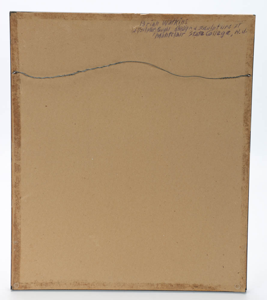 Brian Watkins Signed Artist's Proof 1965 Aquatint Etching with Gold Leaf "Center"