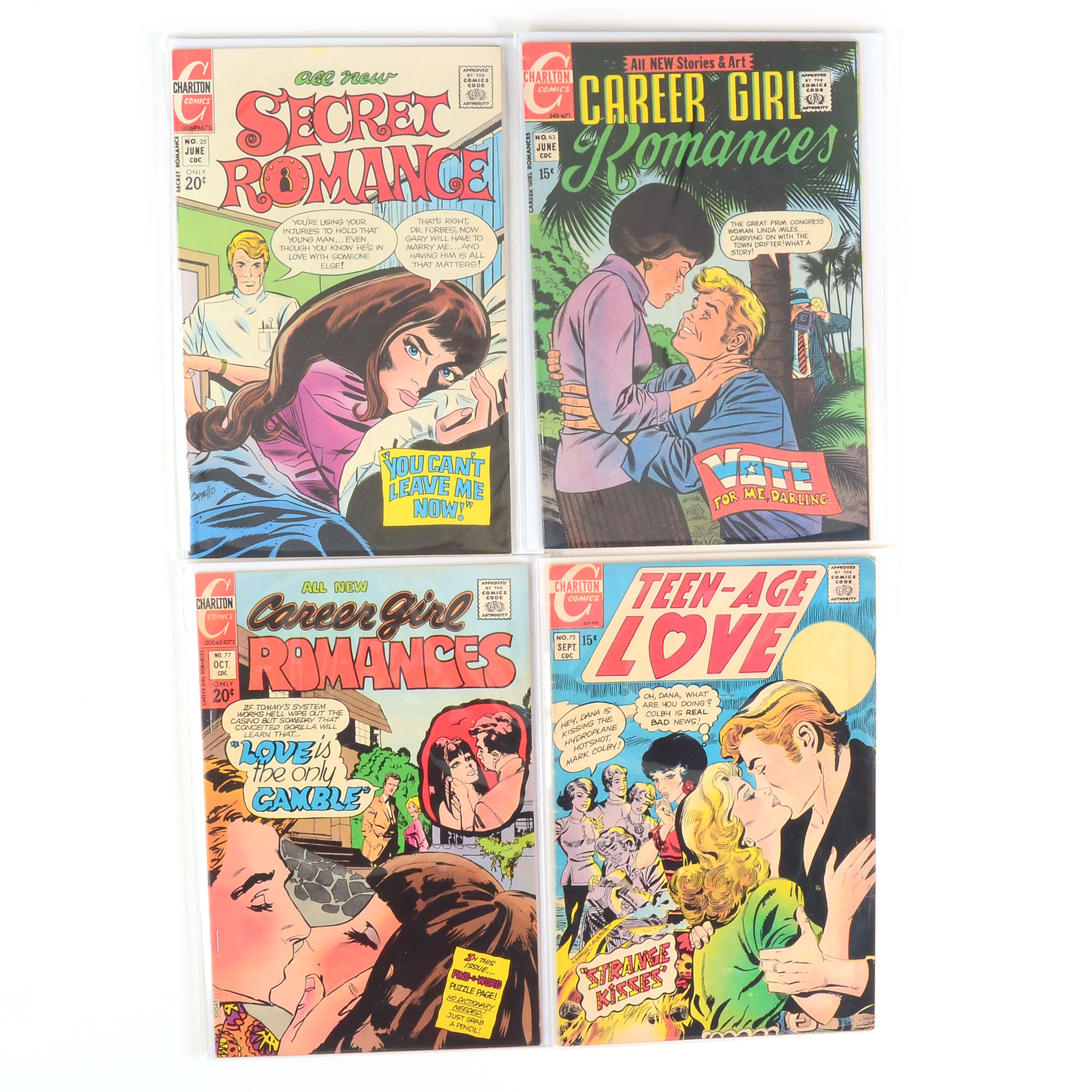 Group of Four Charlton Teen Comics
